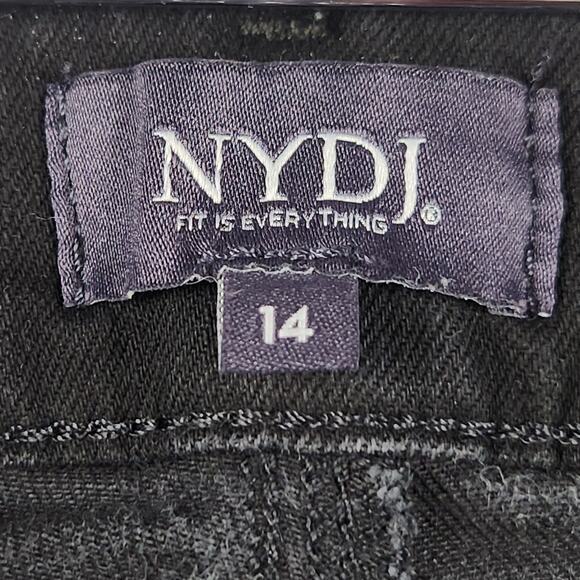 NYDJ Marilyn Straight Leg Jeans Women’s SZ 14 Black LiftXTuck Technology EUC - Picture 3 of 16